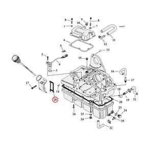 Cometic, gasket transmission oil spout (filler) .031" fiber TRANSMISSION GASKETS TOP COVER Cometic