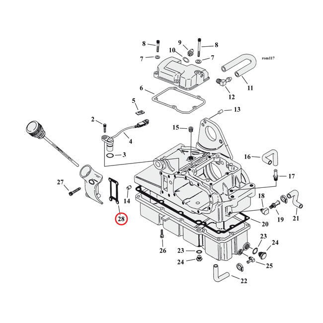 Cometic, gasket transmission oil spout (filler) .031" fiber TRANSMISSION GASKETS TOP COVER Cometic