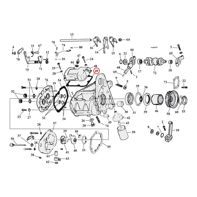 Cometic, gasket transmission top cover. .031" fiber TRANSMISSION GASKETS TOP COVER Cometic