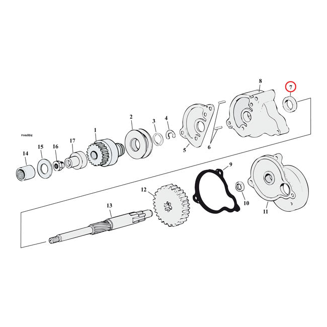 Cometic, oil seal starter shaft housing STARTER MOTOR GASKETS AND SEALS Cometic