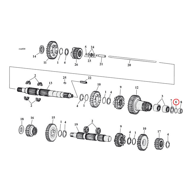 Cometic, O-ring transmission mainshaft. Right end TRANSMISSION O-RINGS AND SEALS Cometic