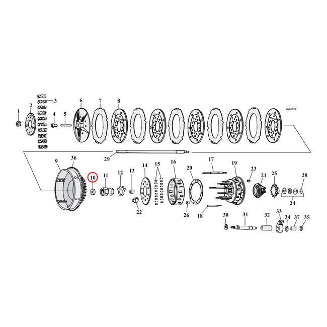 Cometic, oil seal clutch hub nut CLUTCH NUTS Cometic