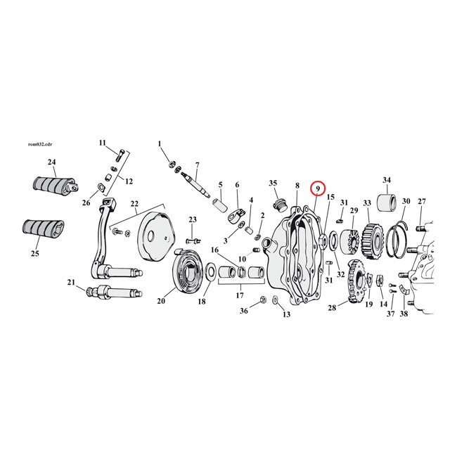Cometic, gasket transmission end cover. Fiber TRANSMISSION GASKETS END COVER Cometic