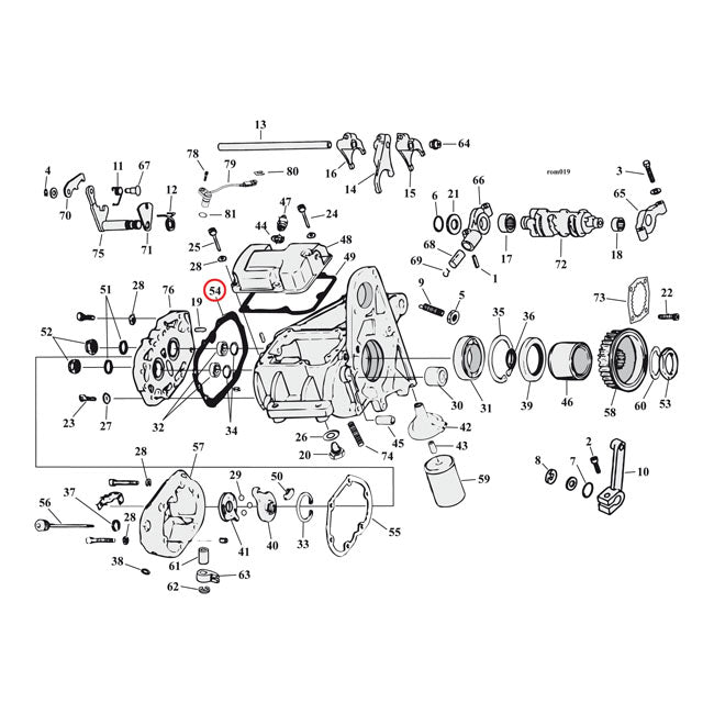 Cometic, transmission bearing housing gasket. Fiber TRANSMISSION GASKETS SIDE COVER Cometic