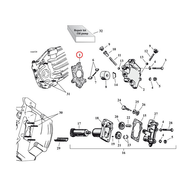 Cometic, oil pump side mount gasket. Fiber OIL PUMP GASKETS Cometic