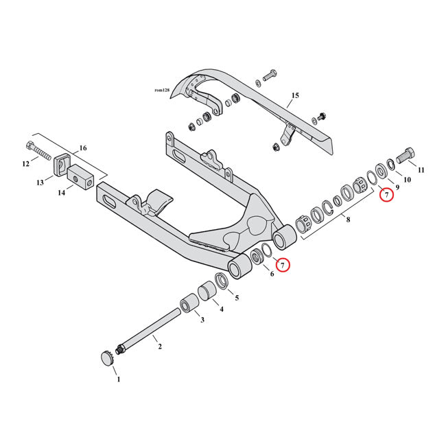 Cometic, o-ring filler cap primary / swingarm DERBY COVER GASKETS/SEALS Cometic