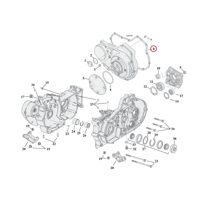 Cometic Primary Gasket Afm 0.060" Xl Primary Cover Gaskets Cometic