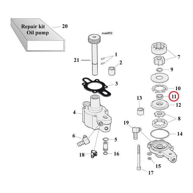 Cometic, oil pump outer plate seal. Metal OD OIL PUMP SEALS Cometic