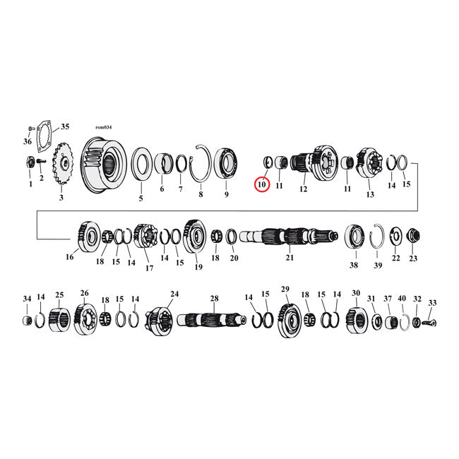 Cometic oil seal, main drive gear end TRANSMISSION MISC Cometic