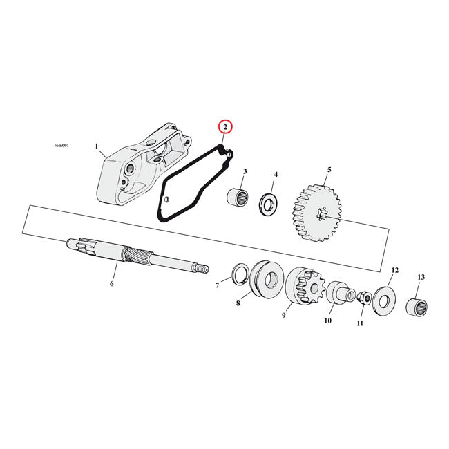 Cometic, gasket starter shaft housing. .031" fiber STARTER MOTOR GASKETS AND SEALS Cometic