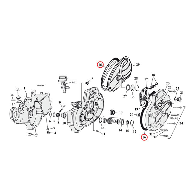 Cometic, gasket primary cover. .060" AFM PRIMARY COVER GASKETS Cometic