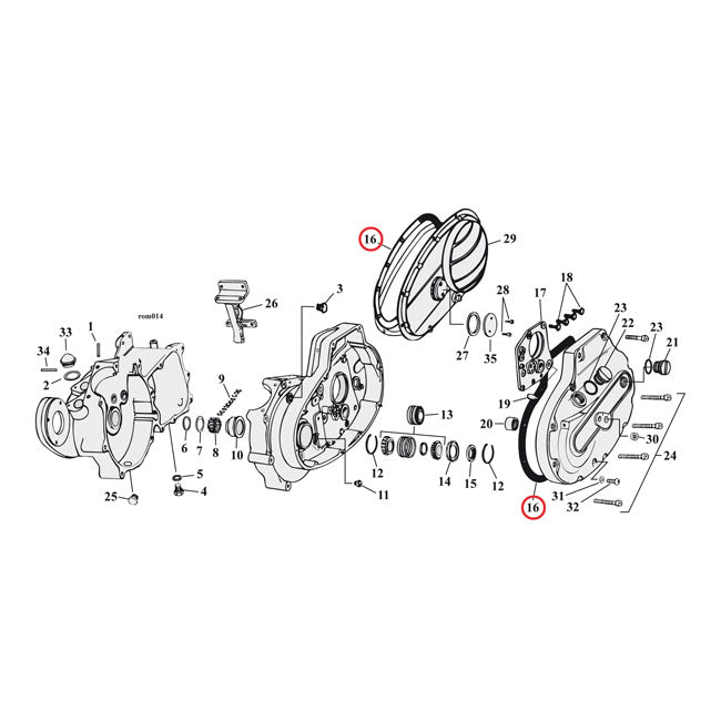 Cometic, gasket primary cover. .031" fiber PRIMARY COVER GASKETS Cometic