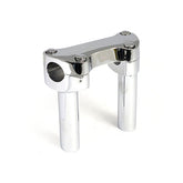 4.5" Rise Handlebar Riser Set + Top Clamp. Chrome Risers Mcs
