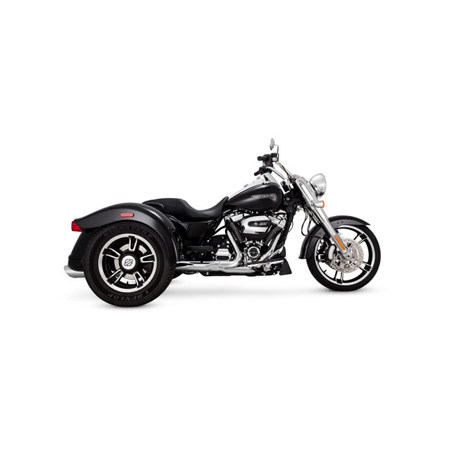 Vance & Hines Slip-On Twin Slash Round, Chrome - 17+ Trike Exhaust Slip-Ons And Mufflers Vance & Hines