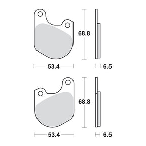 SBS, brake pads. Street Carbon Tech (organic) BRAKE PADS Sbs