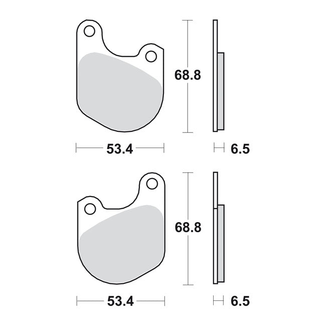 SBS, brake pads. Street Carbon Tech (organic) BRAKE PADS Sbs