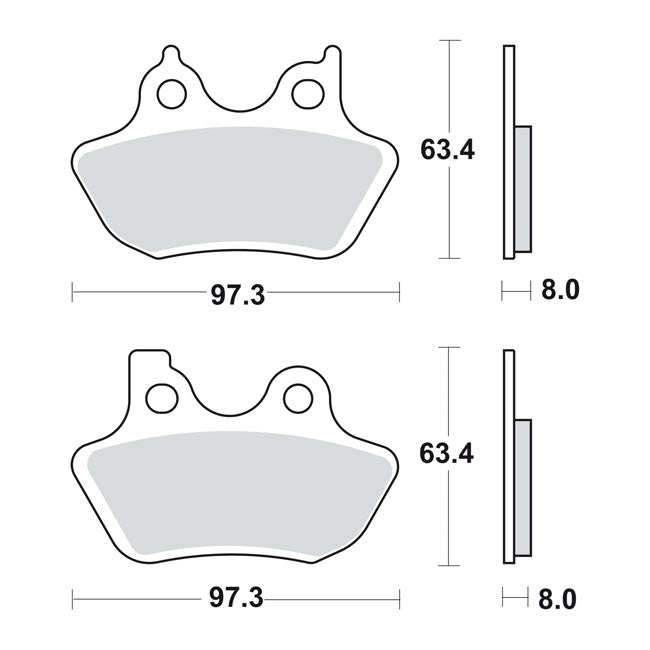 SBS, brake pads. Street Carbon Tech (organic) BRAKE PADS Sbs