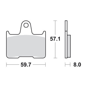SBS, brake pads. Street Carbon Tech (organic) BRAKE PADS Sbs