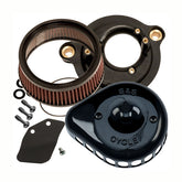 S&S Cycle Mini Teardrop Stealth Air Cleaner Kit Air Cleaner S&S Cycle Gloss Black 17-23 Milwaukee Eight