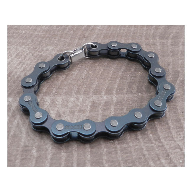 Amigaz Black Bike Chain Bracelet 8" Biker Jewelry Amigaz