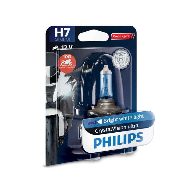 Philips CrystalVision Ultra Moto headlamp bulb H7 BULBS Philips