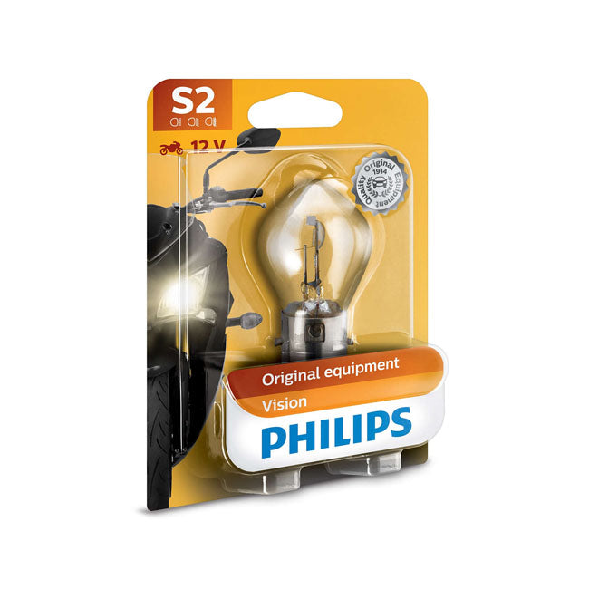 Philips, Vision Moto headlamp bulb S2. 12V 35W/35W BULBS Philips