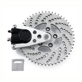 Kustom Tech Chopper Sprocket Brake Kit With Caliper, Black Sprocket Brake Kits Kustom Tech