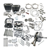 S&S, 124" Twin Cam Softail hot set-up kit with heads. Black HOT SET UP KITS S&S