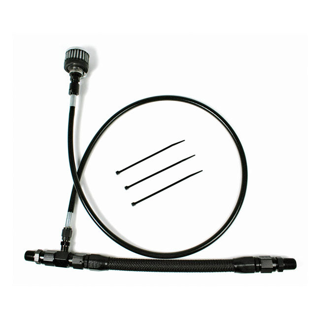 Feuling, oil tank breather kit. Black. Touring OIL TANKS MISC Feuling