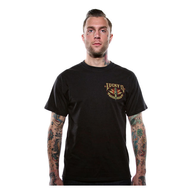 Lucky 13 Amped T Shirt Black Lucky 13