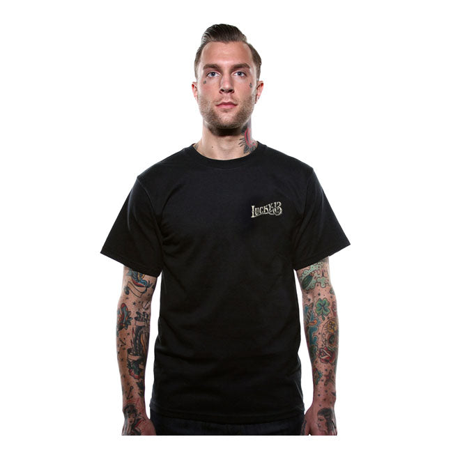 Lucky 13 Skull Built T Shirt Black Lucky 13