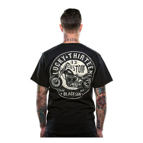 Lucky 13 Black Sin T Shirt Black Lucky 13