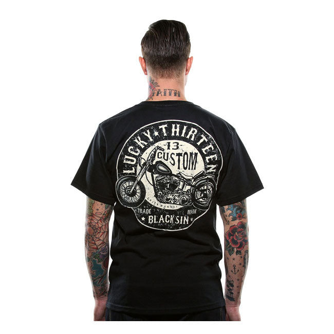 Lucky 13 Black Sin T Shirt Black Lucky 13