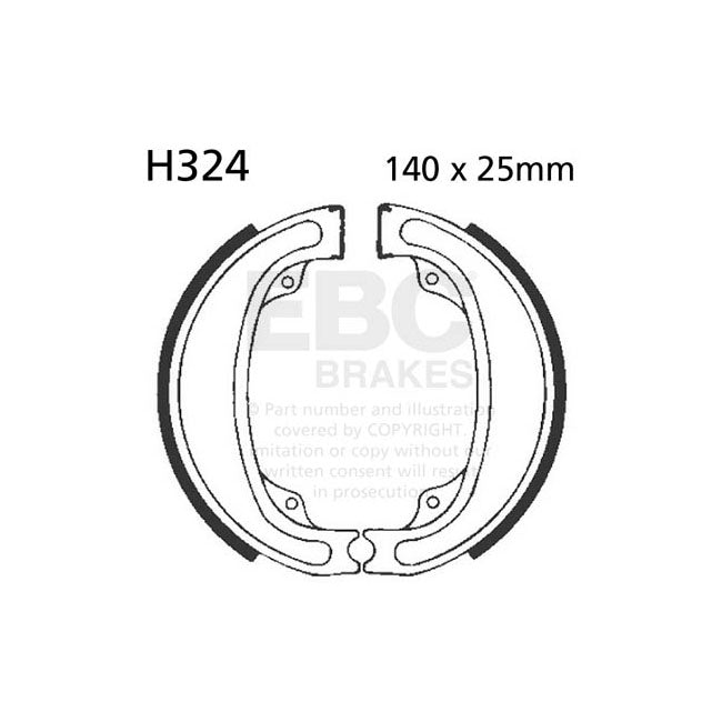 EBC plain brake shoes BRAKE SHOES AND LININGS Ebc