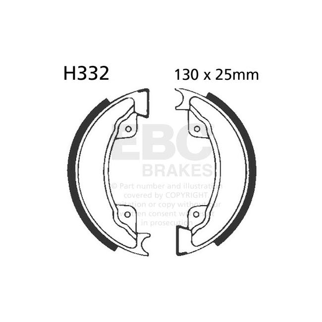 EBC plain brake shoes BRAKE SHOES AND LININGS Ebc