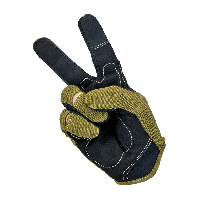 Biltwell Moto gloves olive/black/tan GLOVES Biltwell