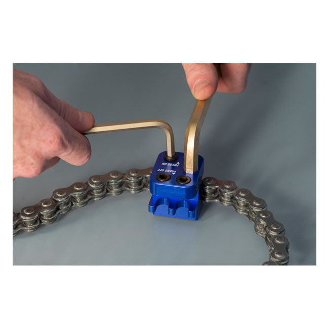 Motion Pro Clip Link Pressing Tool Blue/Black Aluminum Tools Chain Motion Pro