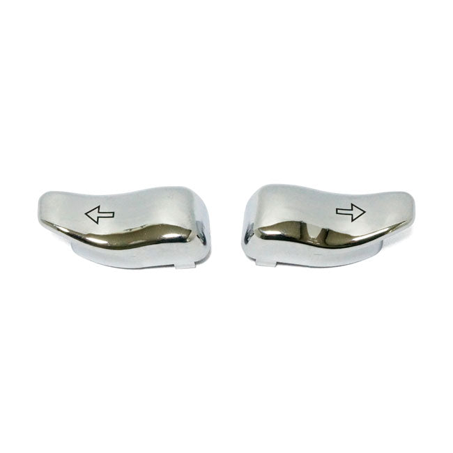 Turn Signal Switch Extender Cap Set. Chrome Switch Cap Kits Mcs