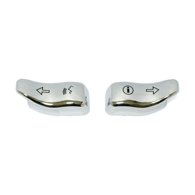 Turn Signal Switch Extender Cap Set. Chrome Switch Cap Kits Mcs