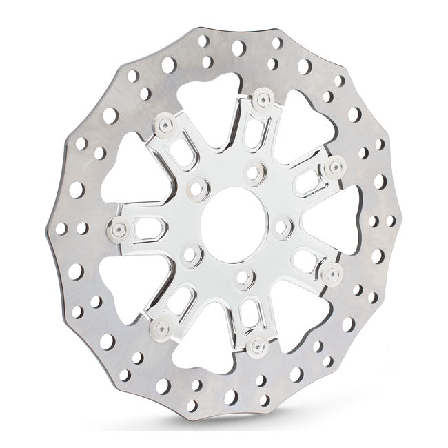 Arlen Ness 11.8" 7 Valve Wheel Front Brake Rotor, Chrome Brake Rotors 300 Mm Arlen Ness