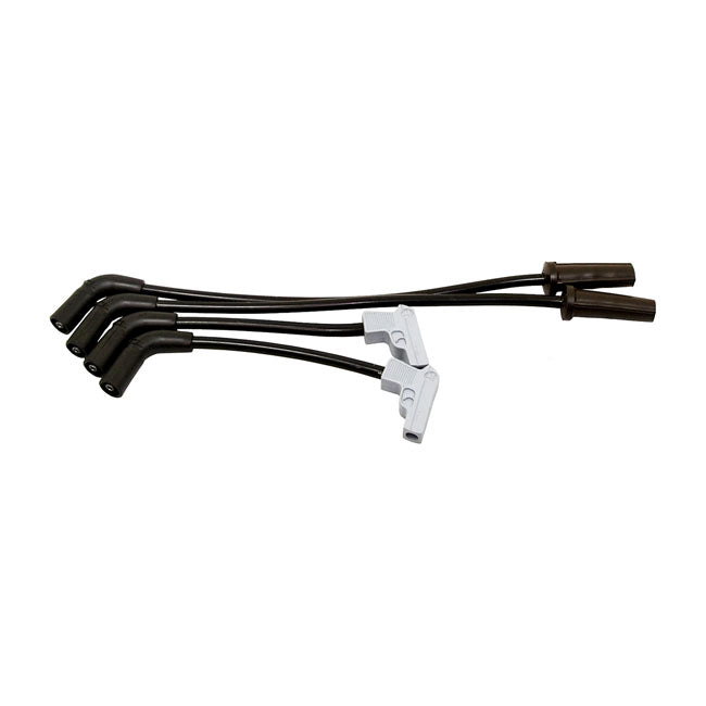 Taylor, 9mm Fire Power Spark Plug Wire Set. Black/Silver Spark Plug Wires Taylor