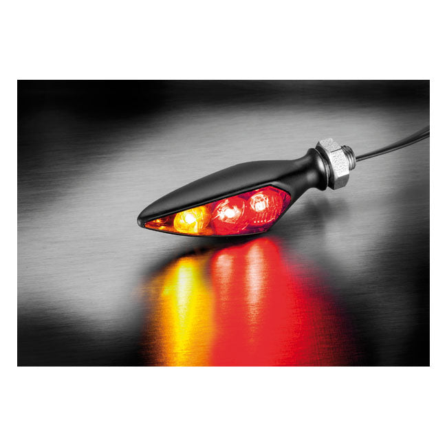 Kellermann, Rhombus S DF Dark. 3-1 combo. Black. RR TAILLIGHT/TURN SIGNALS COMBO Kellermann