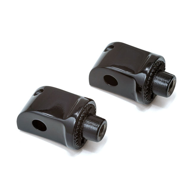 Kuryakyn, Footpeg adapter splined gloss black FOOTPEGS MOUNTS Kuryakyn