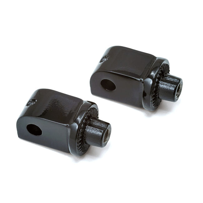 Kuryakyn, Footpeg adapter splined gloss black FOOTPEGS MOUNTS Kuryakyn