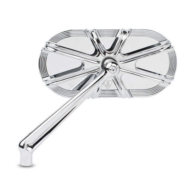 Arlen Ness, 10-gauge caged mirror left hand chrome MIRRORS Arlen Ness