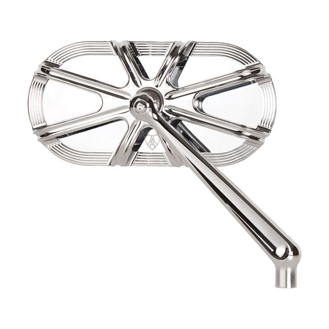 Arlen Ness, 10-gauge caged mirror right hand chrome MIRRORS Arlen Ness