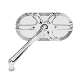 Left Deep Cut Forged Mirror, Chrome Mirrors Arlen Ness