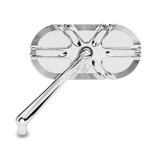 Left Deep Cut Forged Mirror, Chrome Mirrors Arlen Ness