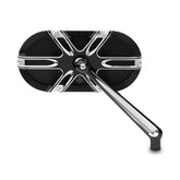 Right Deep Cut Forged Mirror, Black Mirrors Arlen Ness