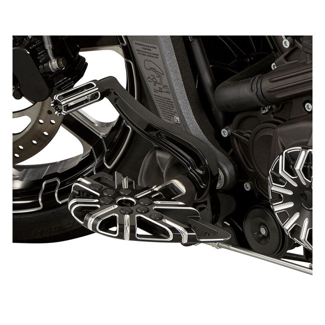 Arlen Ness, 10-gauge mini rider floorboards. CC Black FLOORBOARDS Arlen Ness